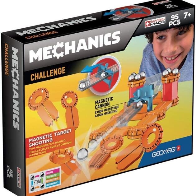 Geomag Mechanics Challenge Magnetic Cannon 95 Piezas | Juego de Construcción Magnética +7 Años