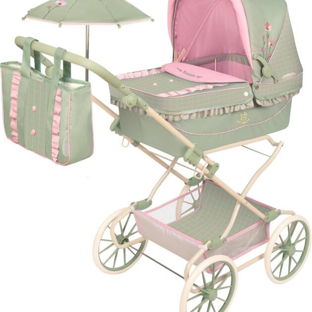Cochecito de Muñecas Reborn Botanic DeCuevas 82068 | Plegable con Sombrilla y Bolso