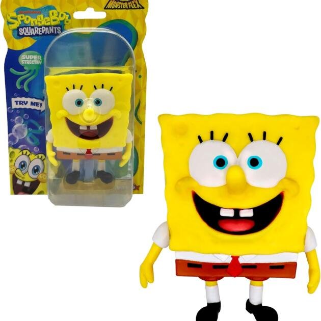 Bob Esponja Monster Flex Figura Superelástica | Juguete Elástico Nickelodeon