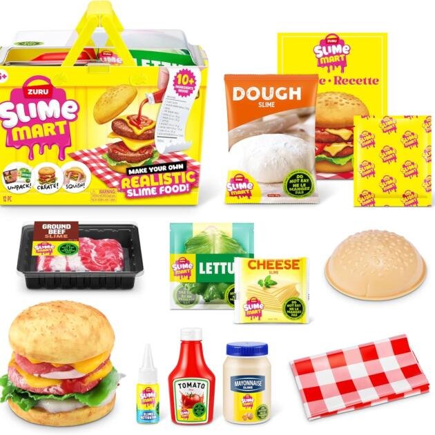 ZURU Slime Mart Hamburguesa Realista | Kit de Slime 12 Piezas