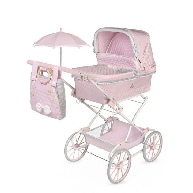 Cochecito de Muñecas Reborn Sophie DeCuevas 82075 | Plegable con Sombrilla y Bolso